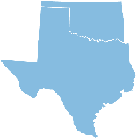 Oklahoma and Texas